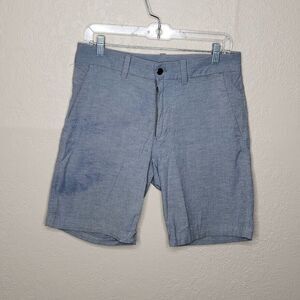 Lululemon Chino Shorts Men 30 Gray Slash Pockets Mid-Rise Flat Front Classic Fit